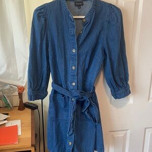 Who What Wear Blue Denim Top